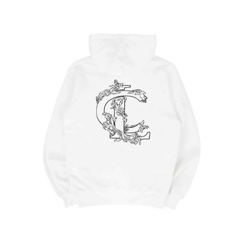 Hoodie Distro Celcius Premium Putih Leaf Pria Wanita