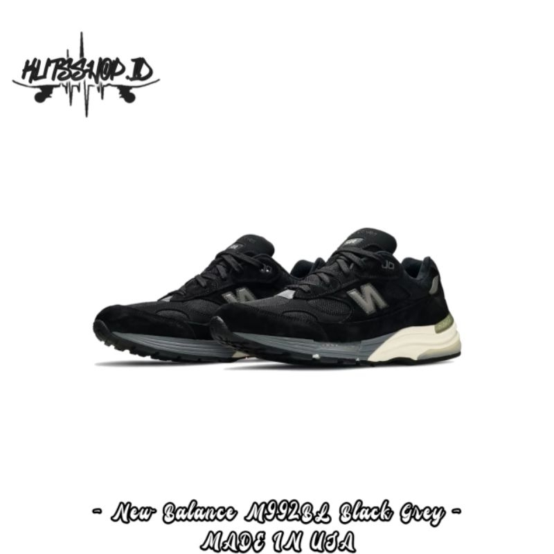 Sepatu New Balance M 992 BL Black Grey Made In Usa - NB 992