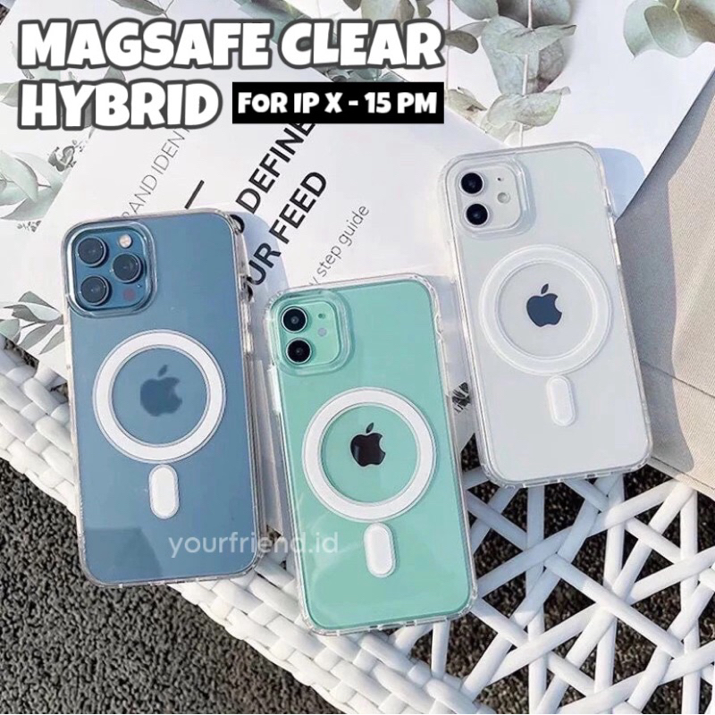 Clear Magsafe Wireless Case iPhone Magnet Clear Hybrid For iPhone 15 14 13 12 11 PRO MAX X XR XSMAX