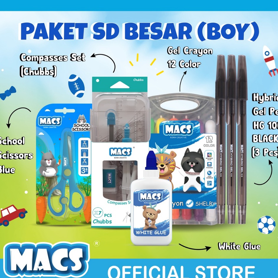 

Penjualan Terbaru MACS Paket SD Besar Crayon Pensil Paket Sekolah