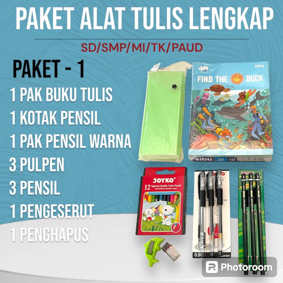 

Penjualan Istimewa Paket ATK Lengkap SDSMPSMKSMA Buku Tulis Alat Tulis Sekolah