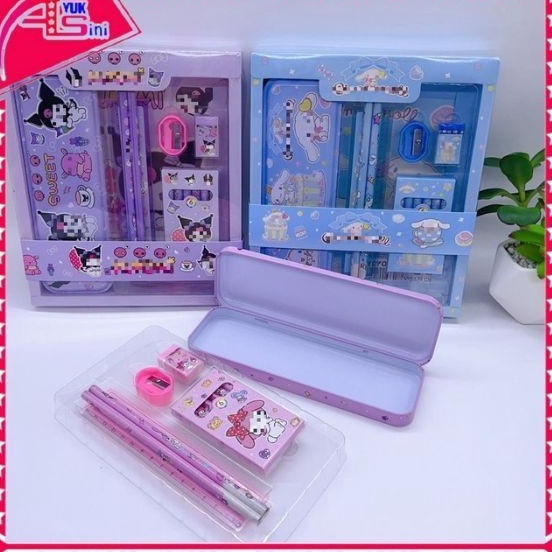 

Grosir Surprise AS Paket Alat Tulis Set 7 in 1 Set Stationery 7in1 Karakter Kartun Alat Tulis Anak Sekolah Penghapus Pengaris Kotak Pensil Penggaris Crayon