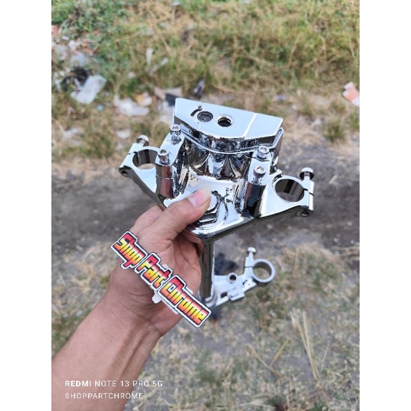 T/segitiga atas bawah Tiger revo original set crom celup