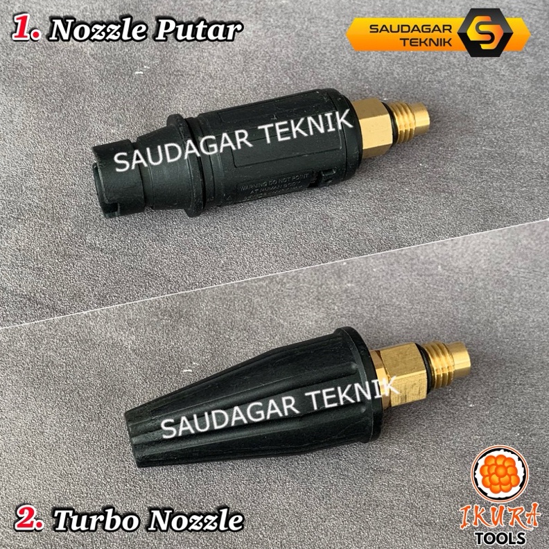Nozzle Gun jet Cleaner 1S Bar DRAT M16 Adjustable Nozzle Putar Turbo Nozzle Jet Cleaner Adjustable N
