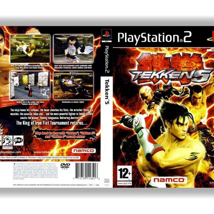Kaset Ps2 Tekken 56Collection  Game Playstatio Ori Pabrik