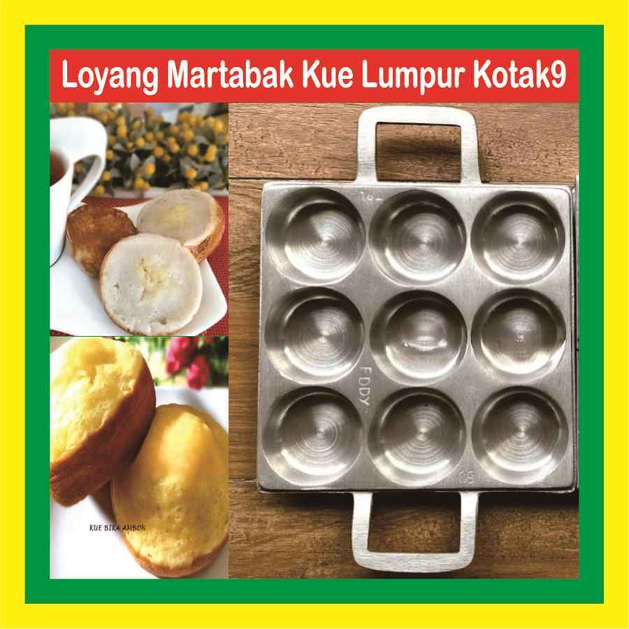 Loyang Martabak Telor Mini Manis 9 Lubang Cetakan Kue Lumpur Kue Apem Mangkok Panggang Anti Lengket 