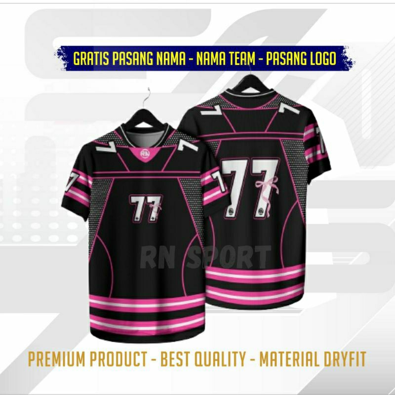Jersey Custom Coquette Black Pink Pita Jersey Black Pink Jersey NFL