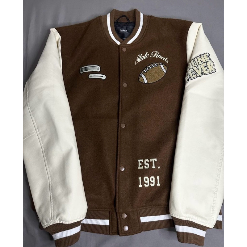 Pull n Bear Brown Varsity Jacket