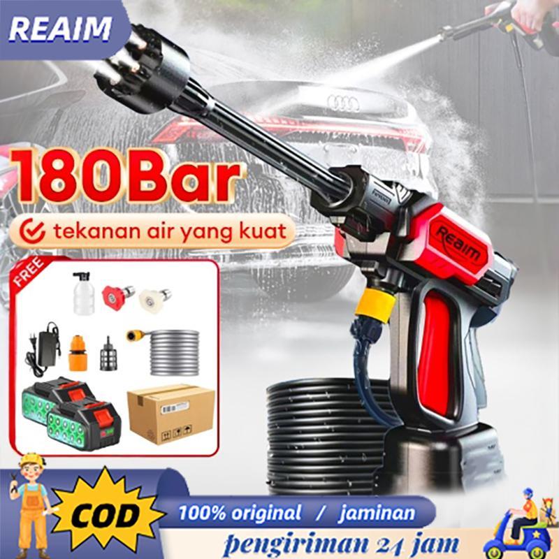 Reaim Power 688V 180Bar Pembersih Jet Tanpa Sikat - Alat Cuci Mobil dan Motor, Cocok untuk Irasi
