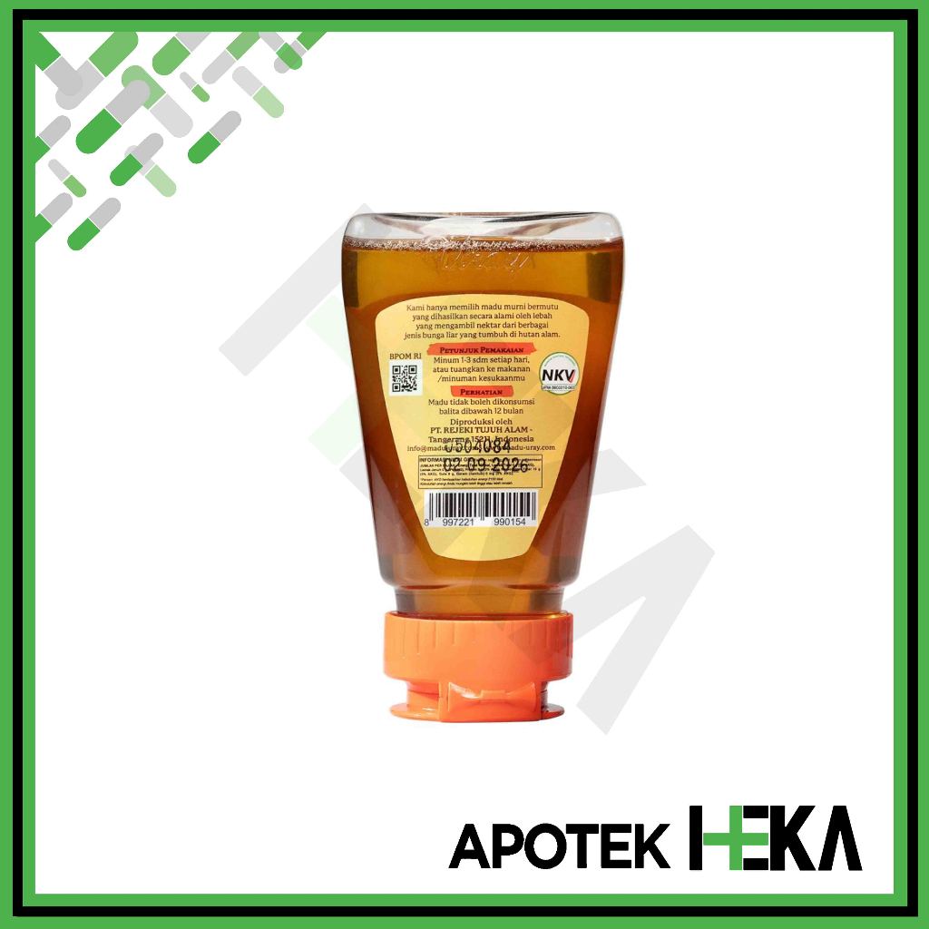 

p4yu Madu Uray Squeeze Natural Honey 150 g - Madu Murni [Depok]