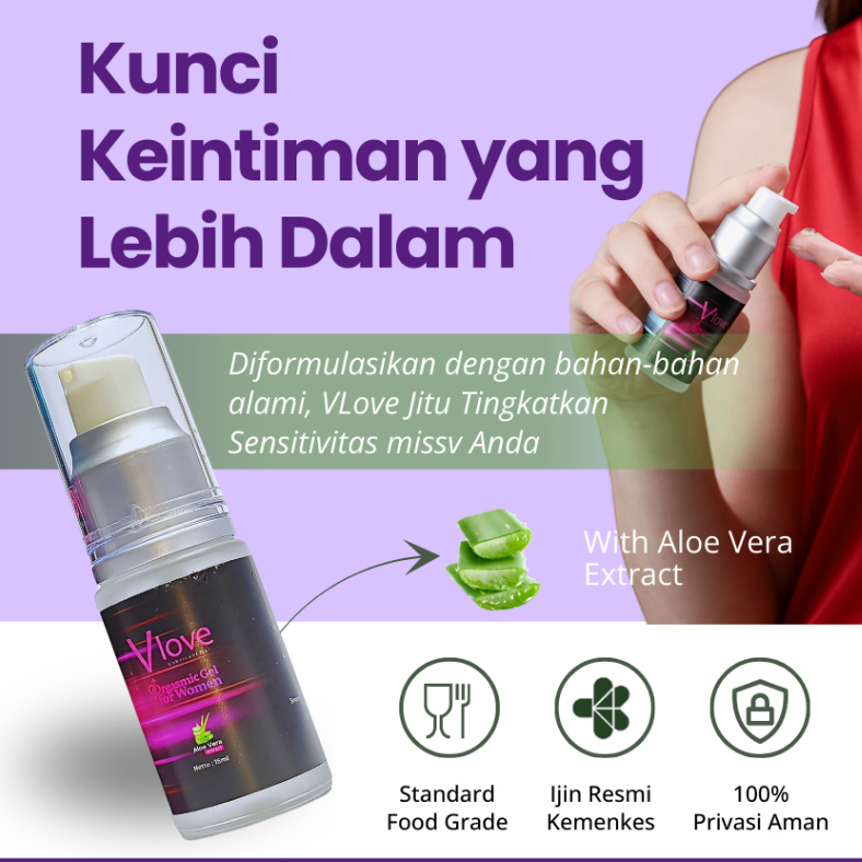 VLOVE Lubricant Gel Pelumas Pelicin Organ Intim Wanita Anti Lengket Lecet Orgasme untuk Wanita