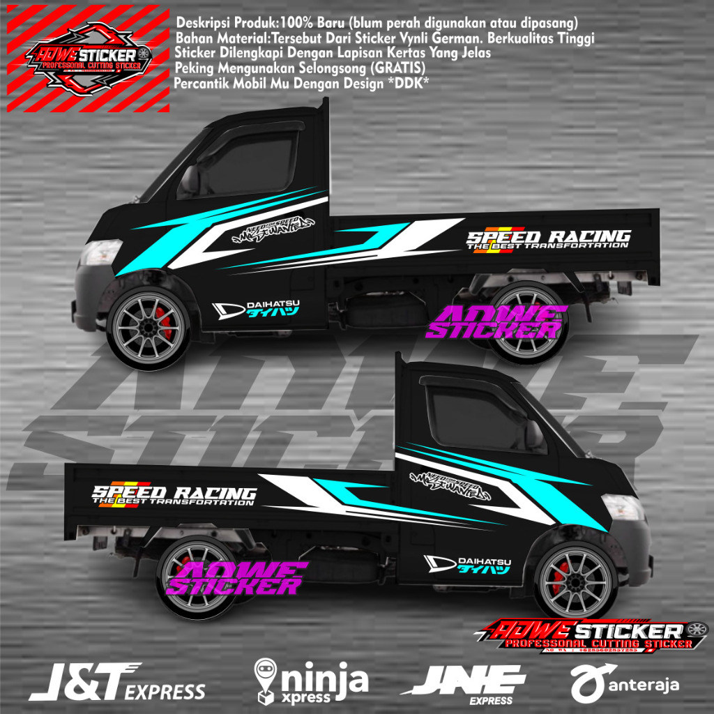 Stiker Cutting Mobil Pick up daihatsu granmax stiker list mobil pick up driver muda bisa custom nama