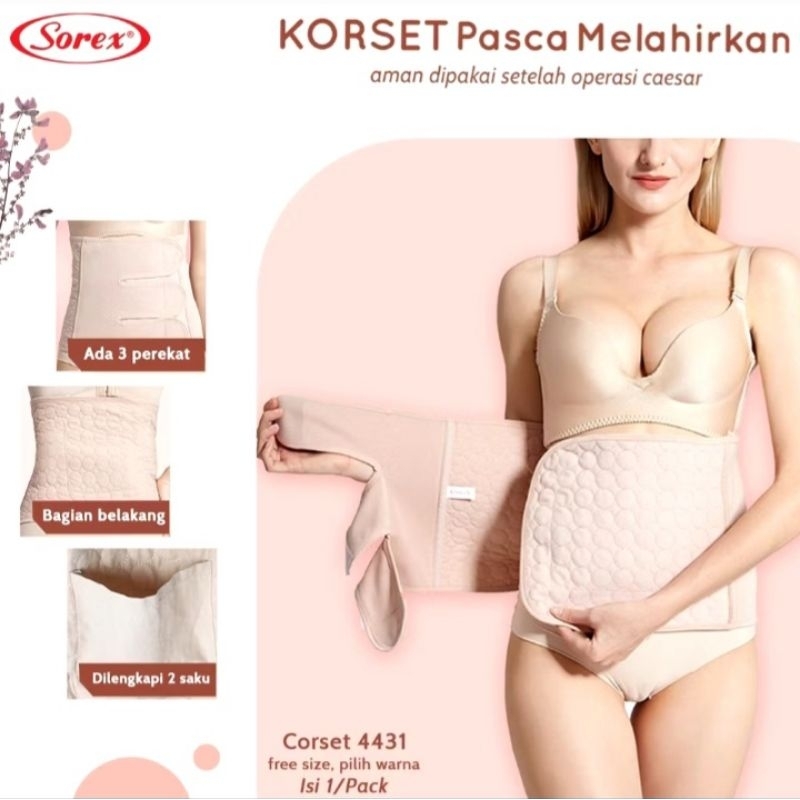 Korset Pasca Melahirkan aman dipakai setelah operasi caesar sorex 4431