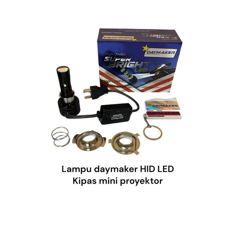 lampu depan daymaker hid led mini projector mp1s kipas universal motor/ HID led daymaker projector