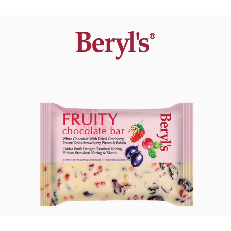 

Beryls Chocolate Bar tersedia 4 rasa ya
