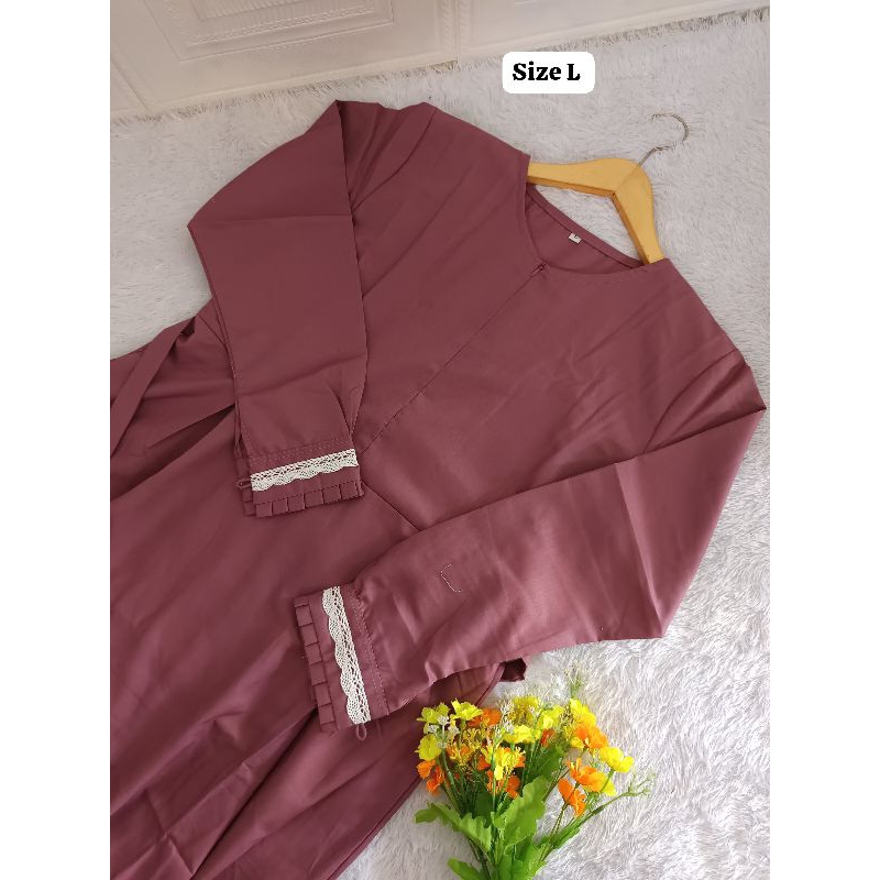 gamis polos bahan toyobo