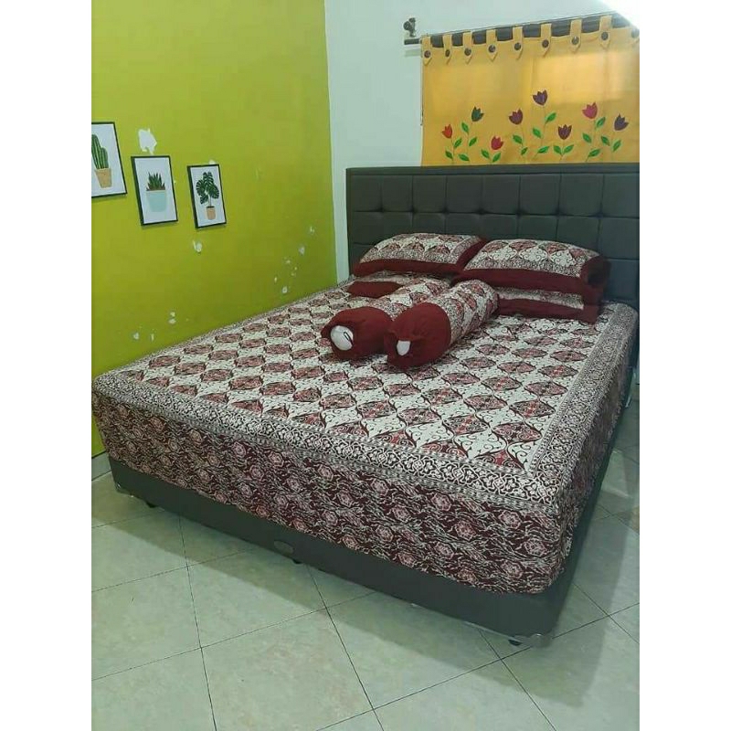 Sprei batik cap uk. 180x200x35cm