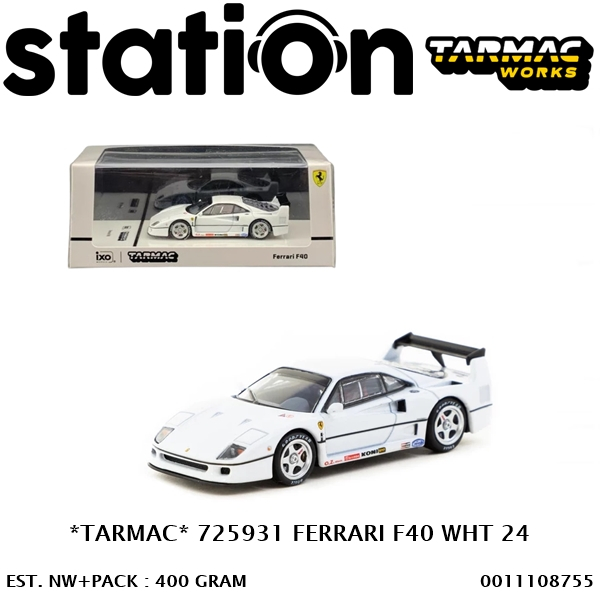 TARMAC 725931 FERRARI F40 WHITE 24 - DIECAST
