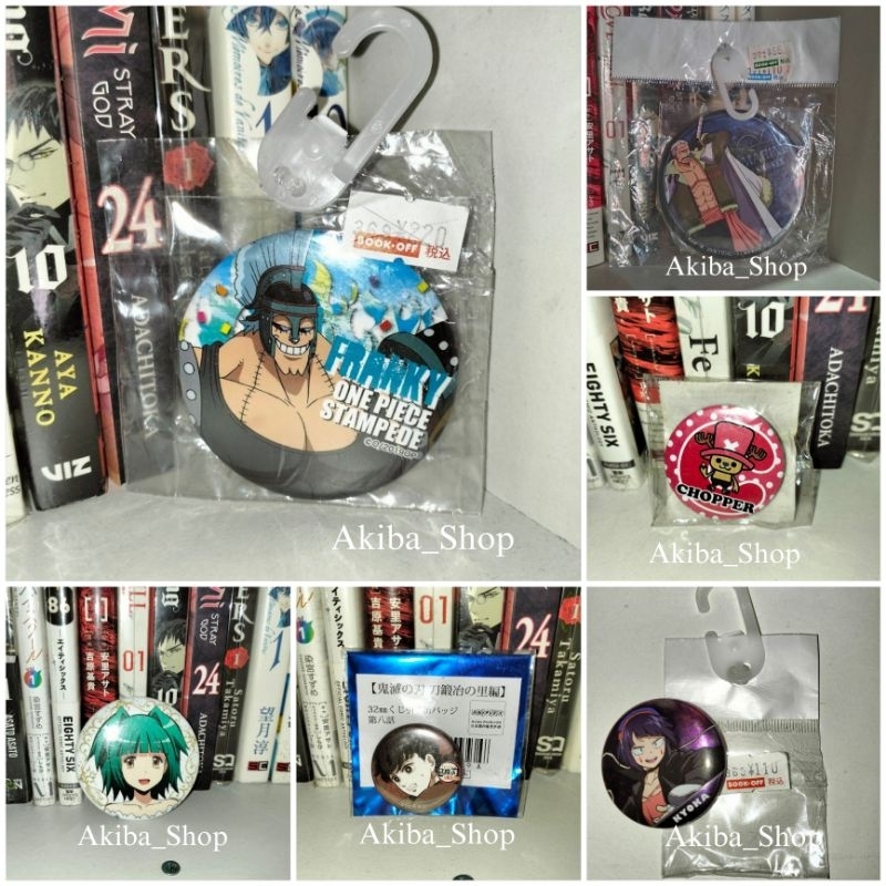 Can Badge - Pin Original Anime Franky Marine Smoker Chopper One Piece, Kaede Kayano Assassination Cl