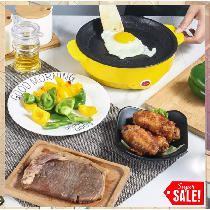 Pan Listrik ANTI LENGKET / Grill pan PREMIUM / panci serbaguna / frypan penggorengan listrik / pangg