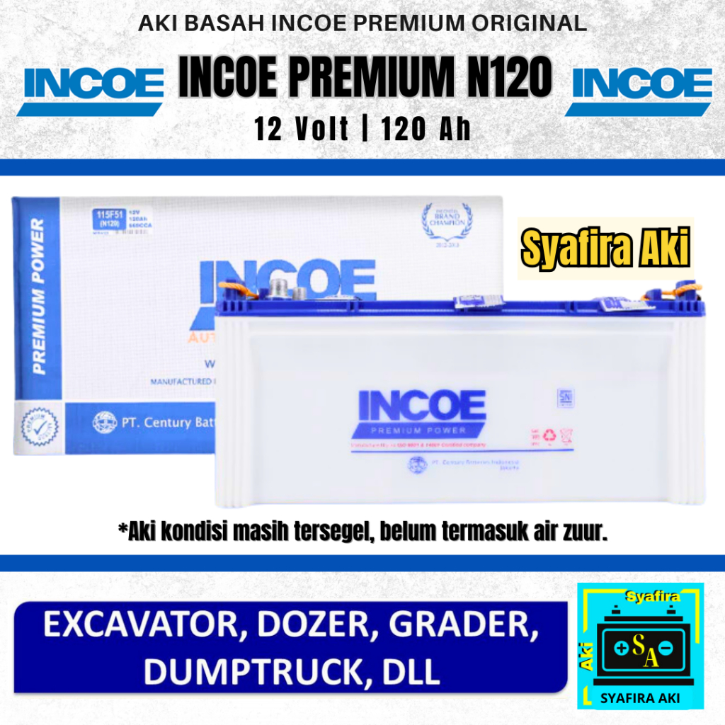 Aki Accu INCOE PREMIUM N120 12V 120AH Aki basah