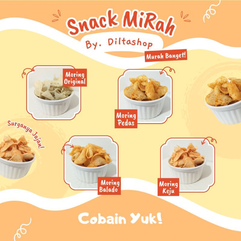 

Keripik Moring / Moring Renyah / Moring Gurih / Moring Pedas / Molring