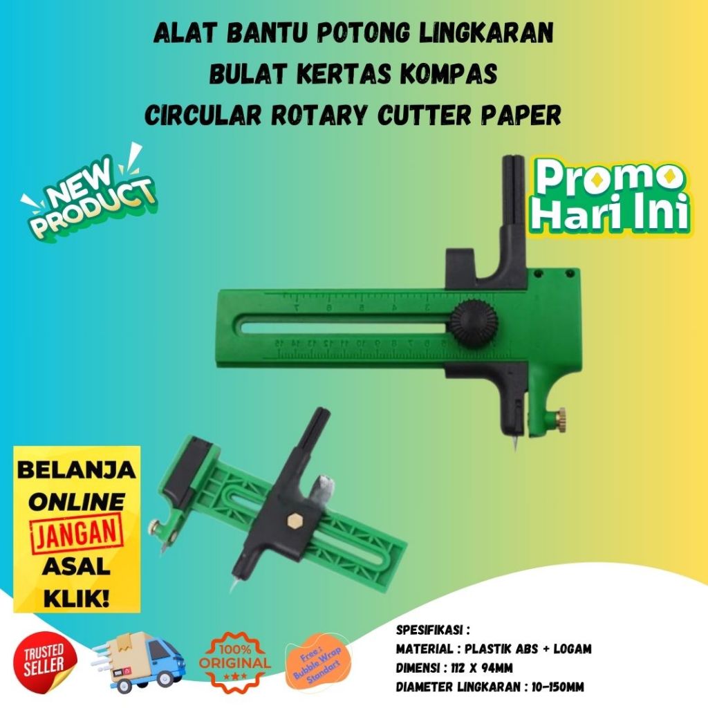 Alat Potong Lingkaran Bulat Kertas Kompas Circular Rotary Cutter Paper