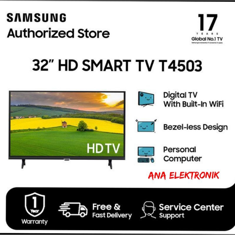 SAMSUNG 32T4503 SMART TV HD 32 INCH 32T4503AKX TERBARU