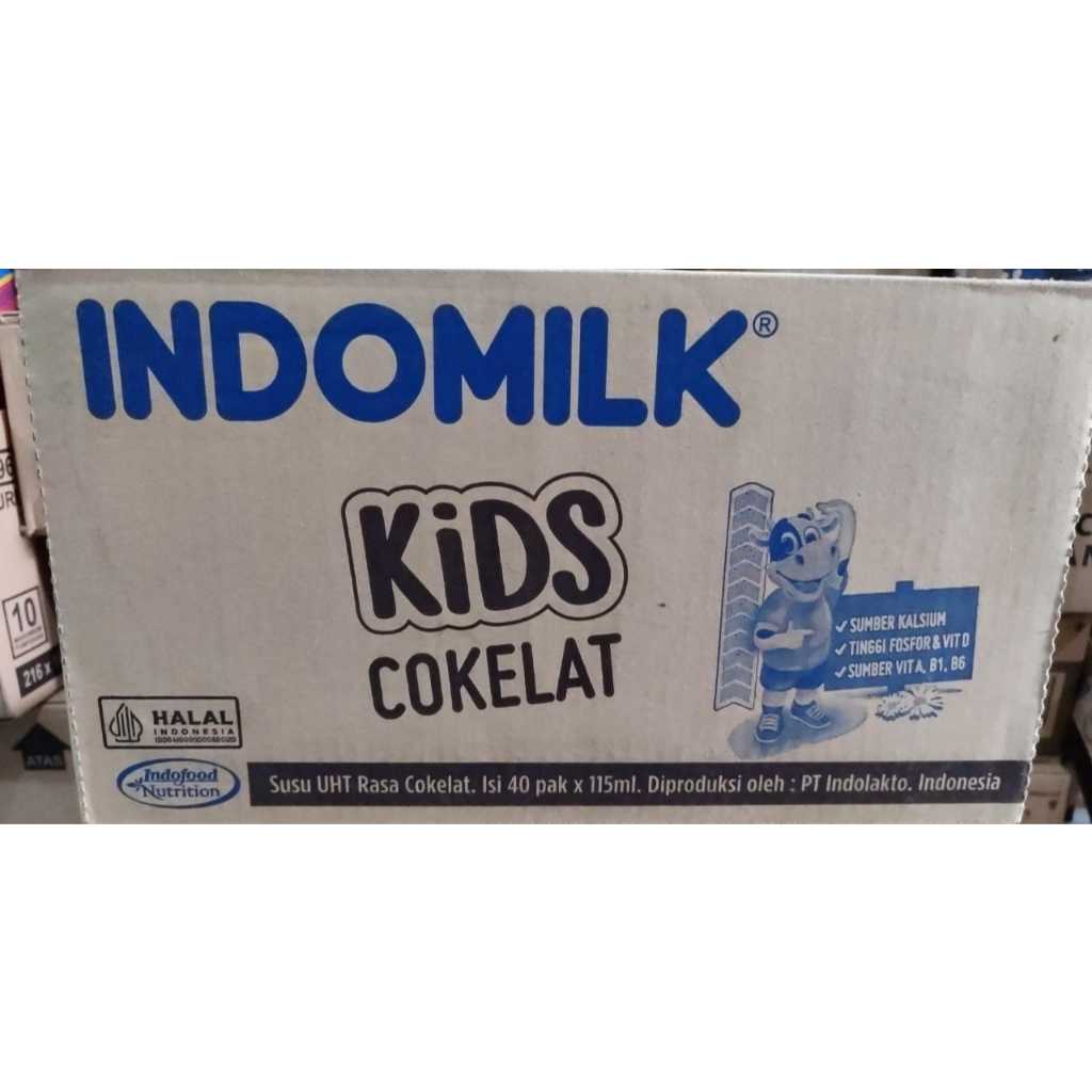 

1 DUS SUSU UHT INDOMILK KIDS RASA COKELAT COKLAT isi 40pcs x 115ml