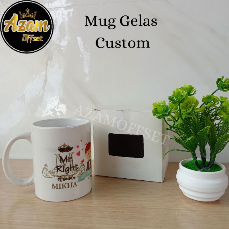MUG CUSTOM SOUVERNIR | GELAS MUG CUSTOM SATUAN