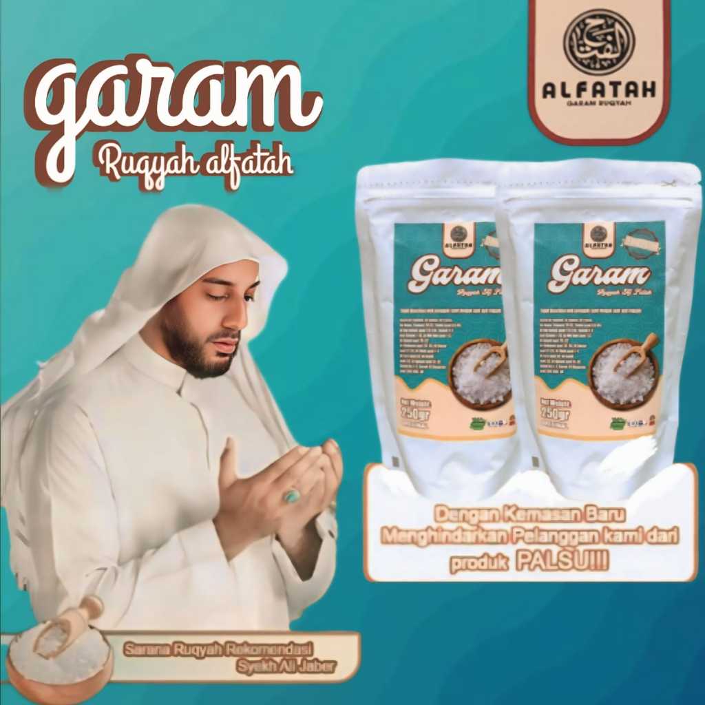 

Garam Ruqyah AL FATAH 100% Original Ukuran 250 Gram Solusi Usaha Sepi, Mehilangkan Segala Jenis Penyakit, Membuang Aura dan EnergiNegatif, Kelancaran Rezeki