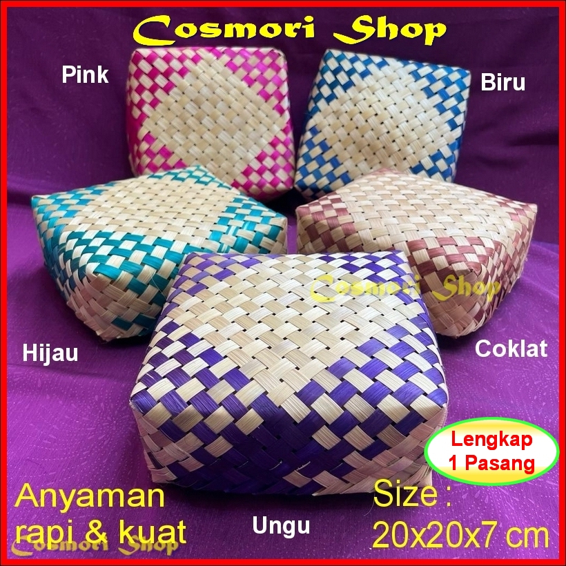 

Besek Cantik Warna Anyaman Bambu 20 Untuk Kotak Hajatan Nasi Berkat Hantaran Kue Berkatan Cantik