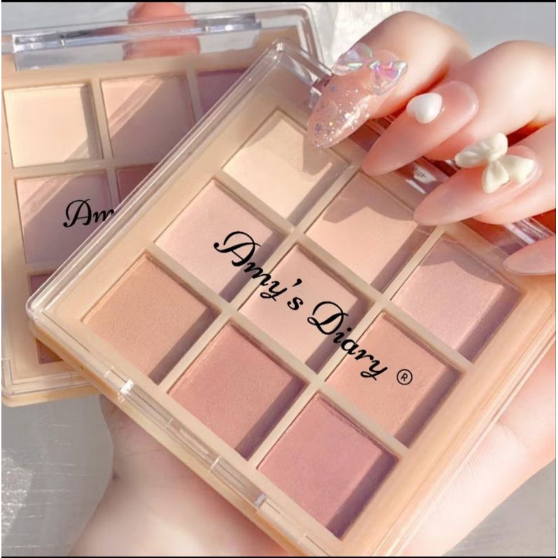 Amy's Diary Eyeshadow 9 Warna Nude (Case Cream)