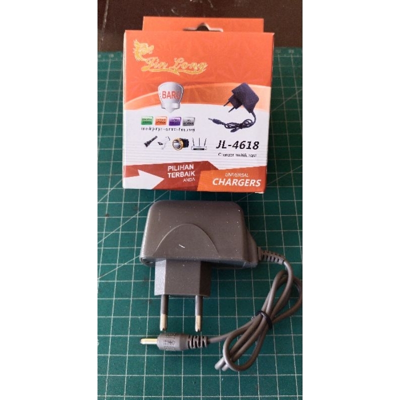 Charger Senter Kepala Adaptor Jek Jack DC Lubang Kecil Abu Abu Cas Senter SWAT Police