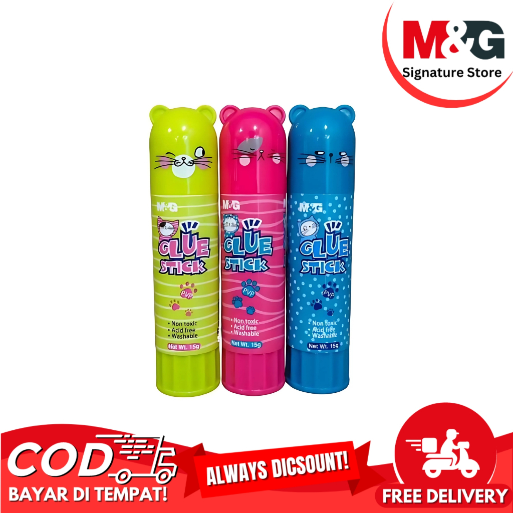 

Glue Stick M&G PVP So Many Cat Lem Stik Mudah Dicuci 3 Warna 15g #ASGN7173 - Satuan