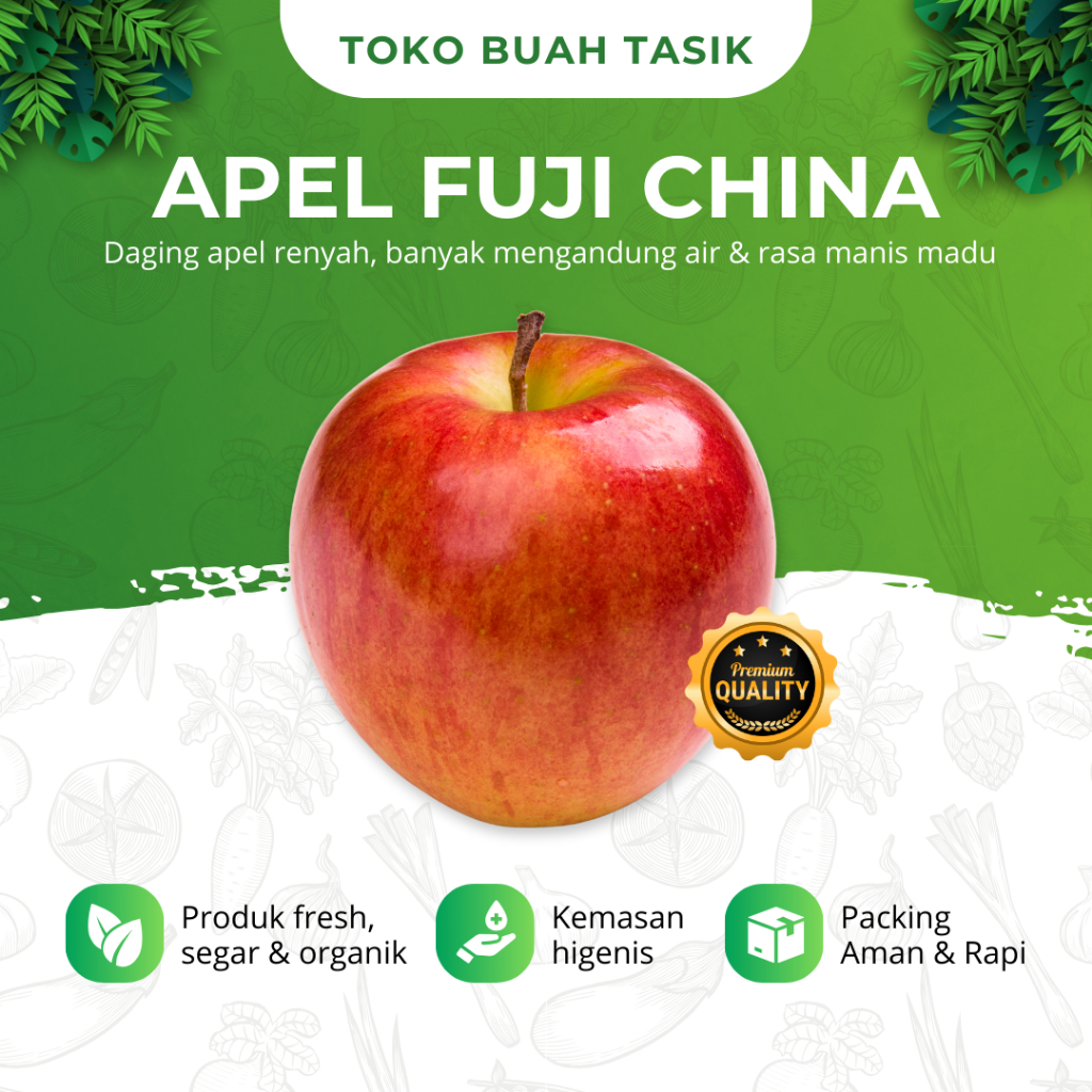 

Buah Apel Fuji China Segar Fresh Manis Alami 1kg