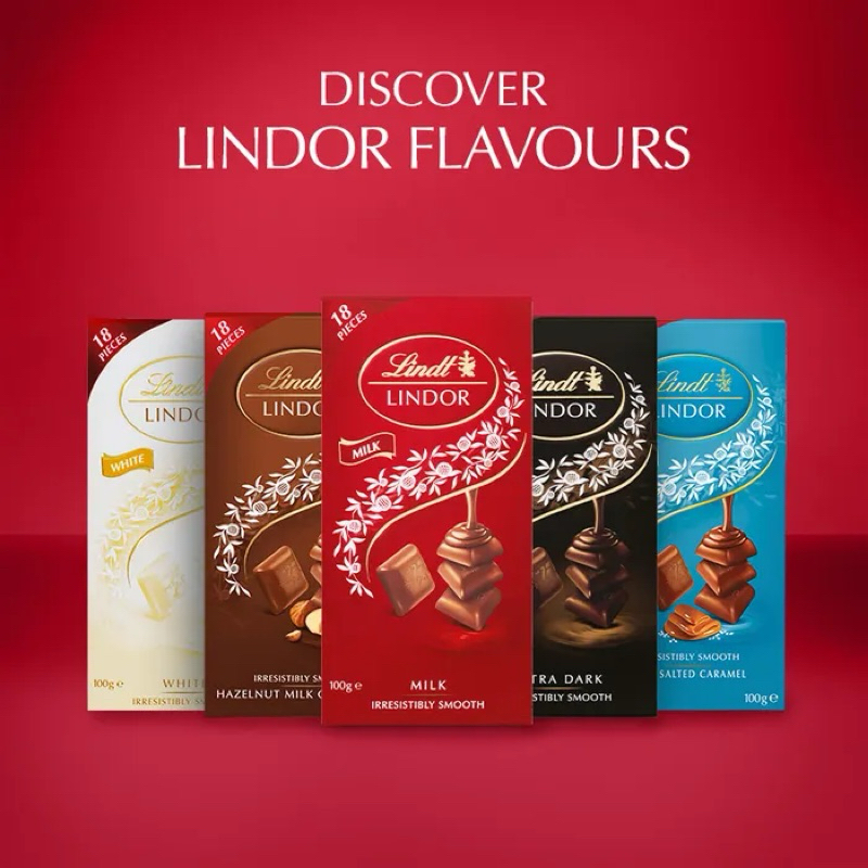 

LINDT Lindor Singles 100 gr 18 individual pieces of high quality chocolate import