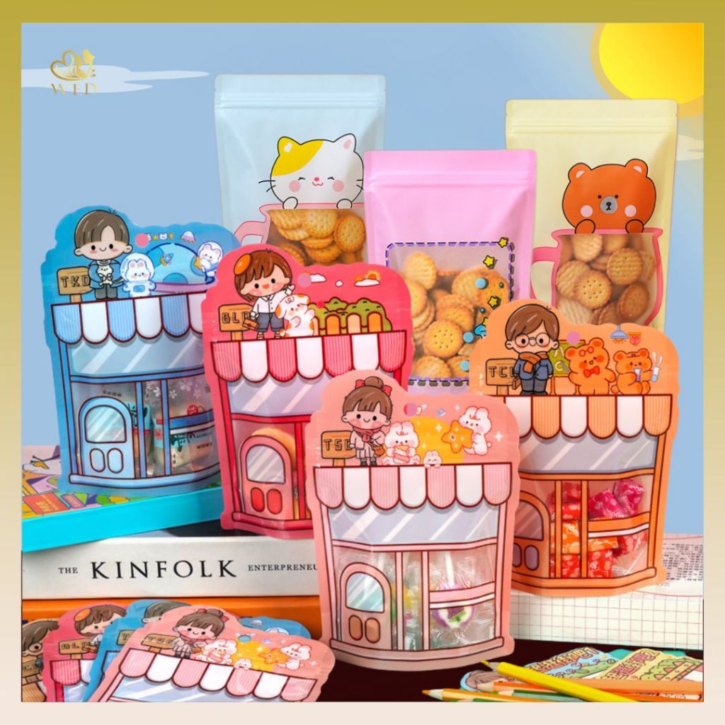 

WED Zip Kantong Souvenir Ulang Tahun ISI 10 PCS / Standing Pouch Ziplock Plastik Snack Hadiah Ulang Tahun / Plastik Souvenir Bermacam Karakter LucuPP32