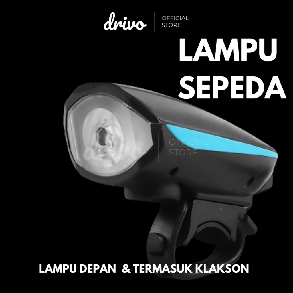 Lampu Depan Dan Klakson Sepeda Set