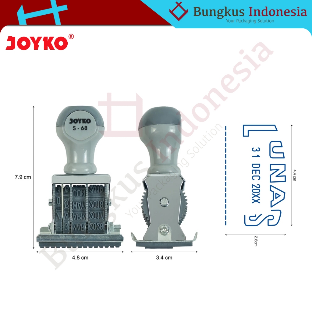 

Stempel LUNAS + Tanggal Date Stamp Joyko S-68