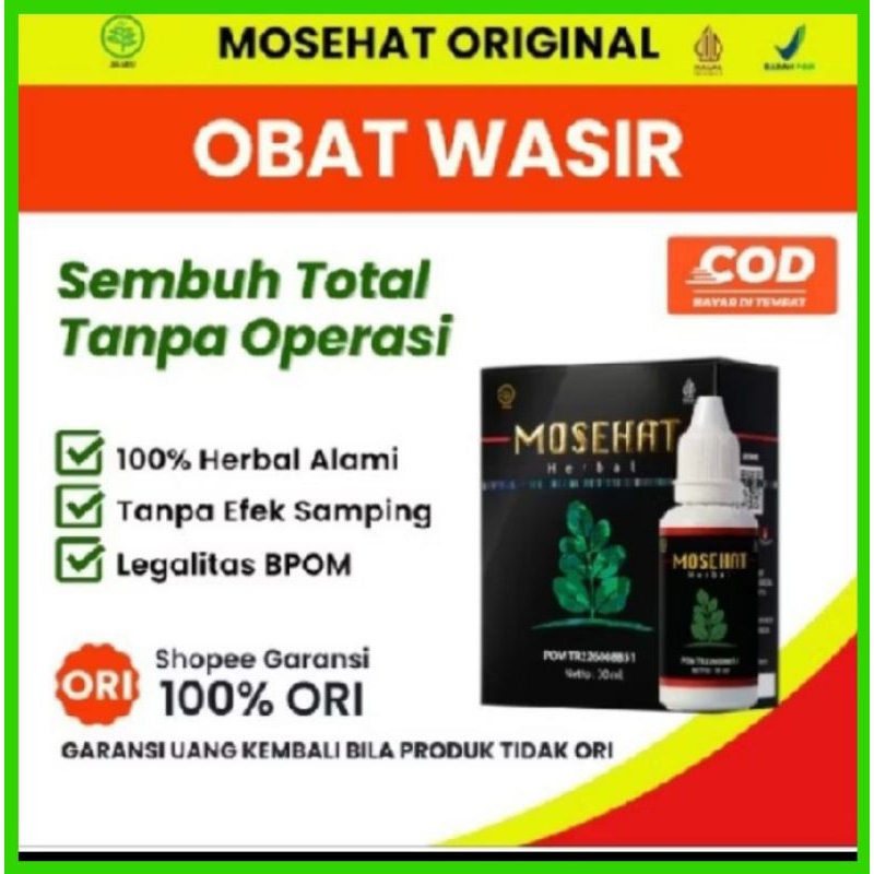 Mosehat Herbal Obat Wasir Ambeien Ampuh Original Isi 30 ML