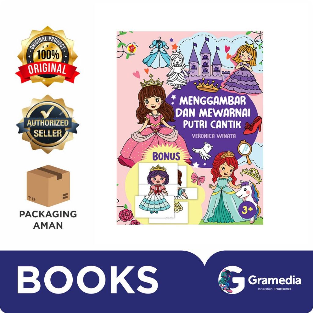 Gramedia Bandung - Menggambar dan Mewarnai Putri Cantik