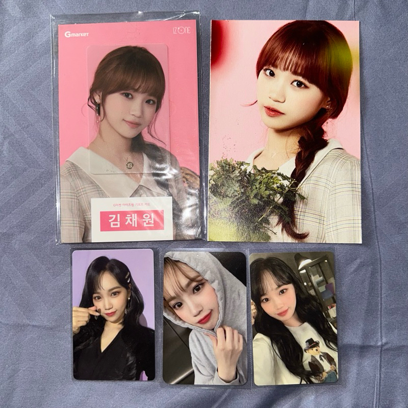 photocard chaewon iz*one lesserafim hoodie abu grey burrito oneiric diary 3d pc izone rewind blossom