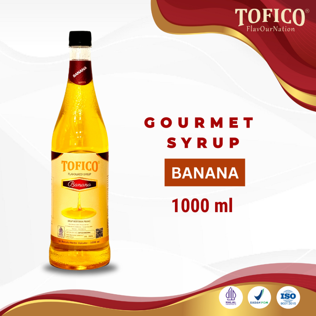 

Syrup Banana Tofico / Sirup Rasa Pisang Premium 1 Liter / Tofico Syrup Official