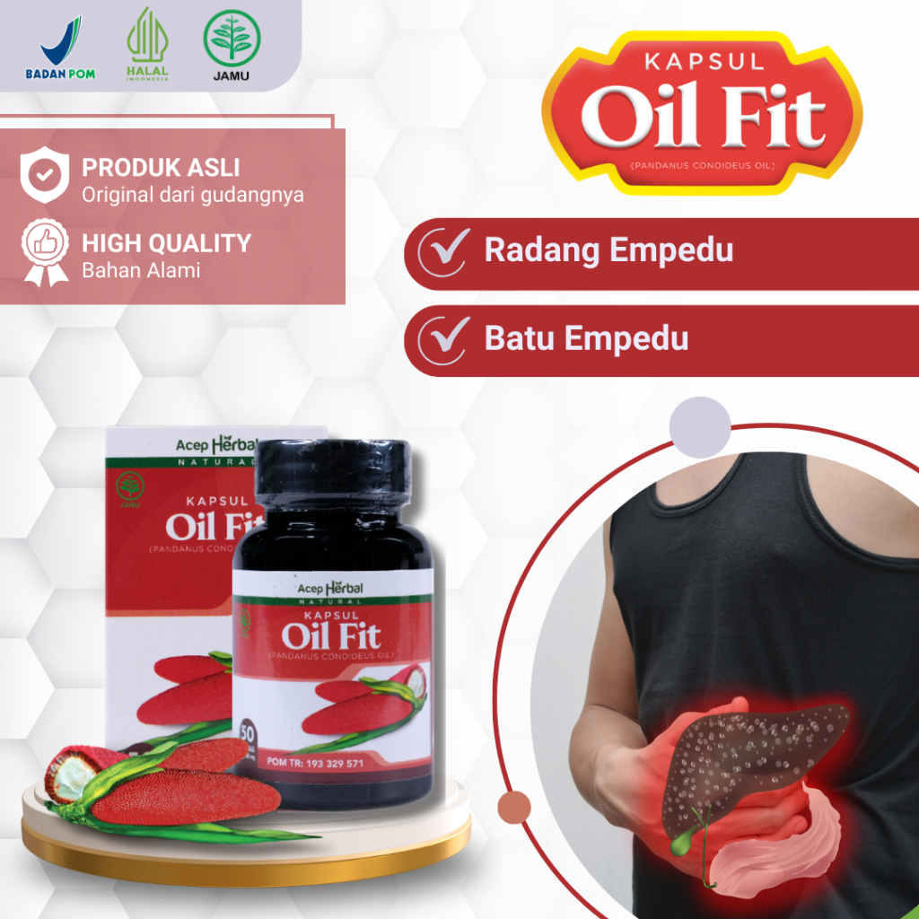 Kapsul Oil Fit Obat Radang Empedu Peluruh Batu Empedu Infeksi Empedu Penyumbatan Saluran Empedu