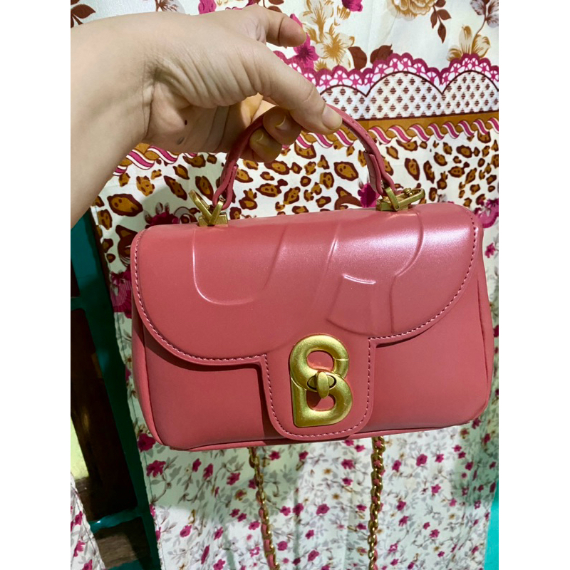 Alma Flap Bag Smooth Finish Buttonscarves Small - Mauve