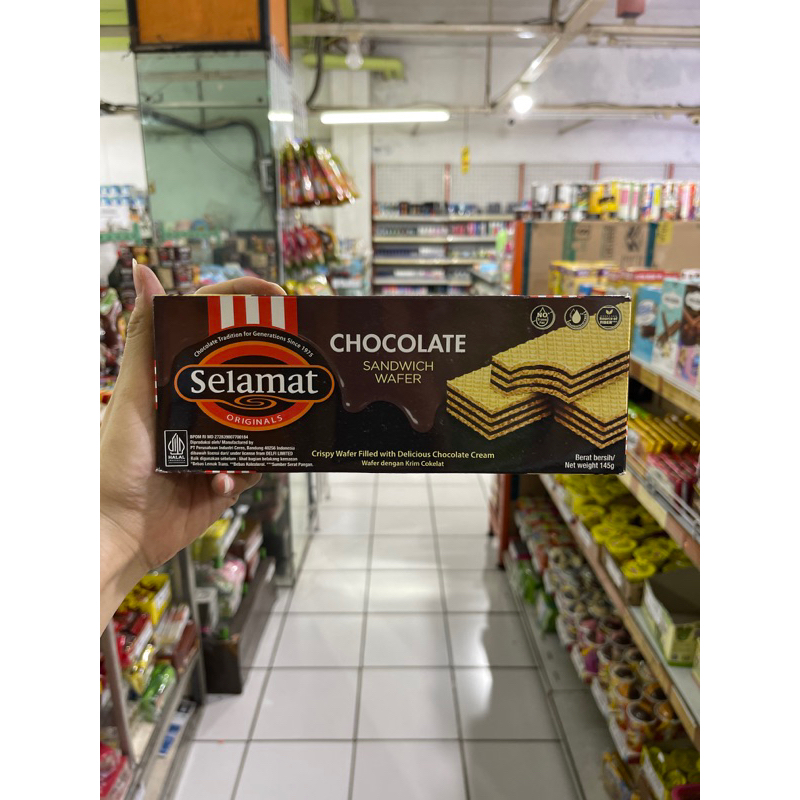 

selamat wafer cokelat 145g - selamat chocolate sandwich wafer