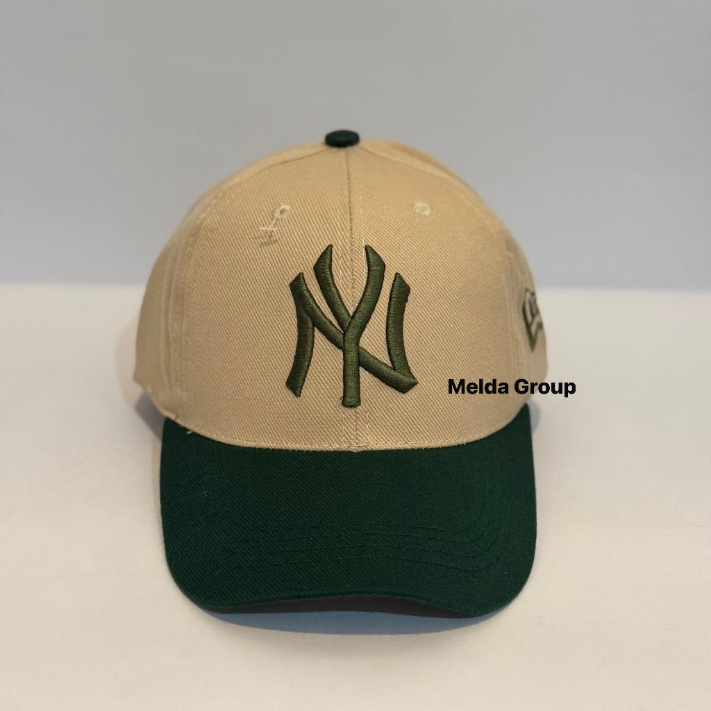 Besttopiku 02- Topi Baseball Cap NY Variable Cream Hijau Botol Fashion Kekinian 2024