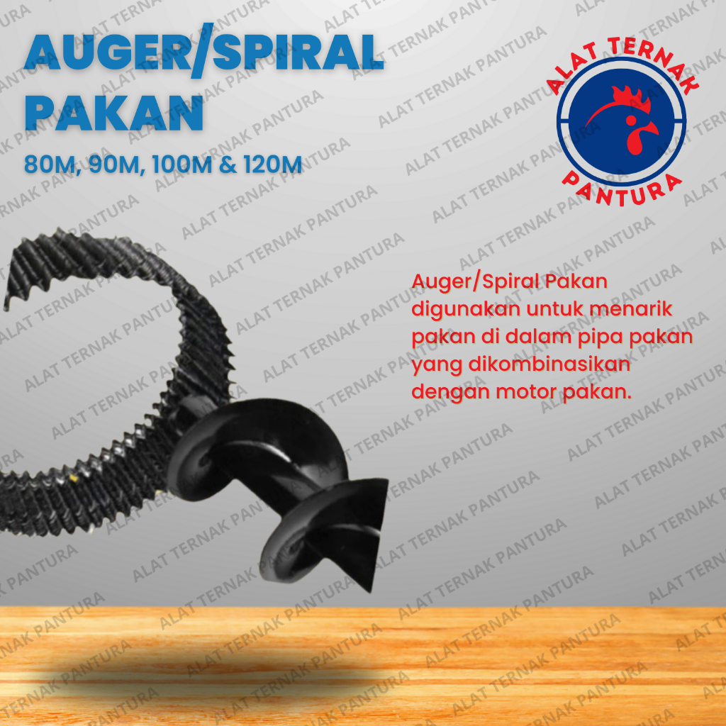 Auger/Spiral Pakan/Auger 80m/Pakan Otomatis - Alat Ternak Kandang Ayam