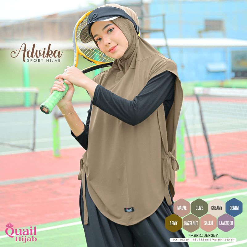 Jilbab Sport Olahraga Advika QuaiL Hijab